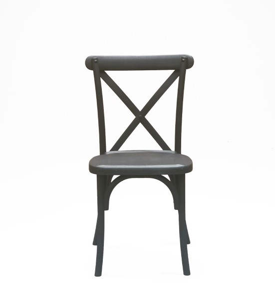 Resin Crossback Front Black