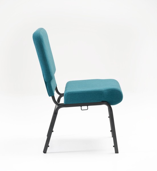 Enclosed Church Chair Teal Side